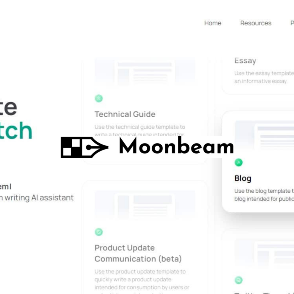 Moonbeam – AI writing assistant